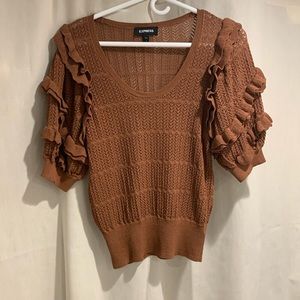 Express ruffle sleeve top